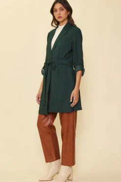 SKIES ARE BLUE Belted Trench Coat* Outerwear