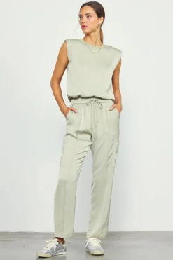 SKIES ARE BLUE Bubble Hem Muscle Tank* Sleeveless Tops