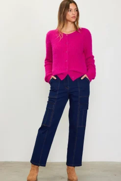SKIES ARE BLUE Cable-Knit Cardigan* Long Sleeve Tops|Sweaters