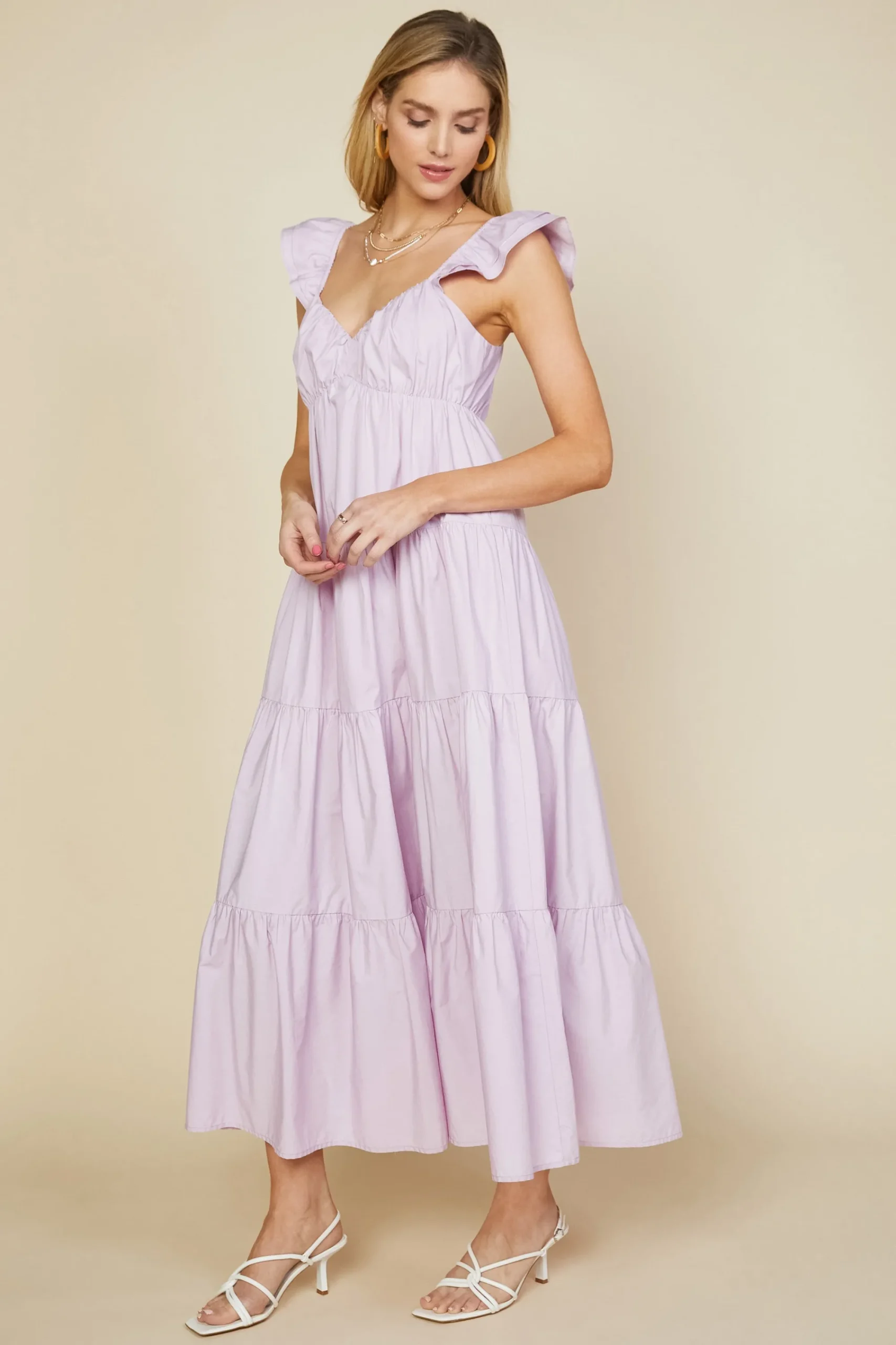 SKIES ARE BLUE Diana Poplin Maxi Dress* Maxi Dresses