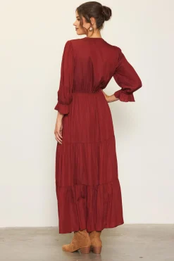 SKIES ARE BLUE Emery Ruffle Tiered Maxi Dress* Maxi Dresses