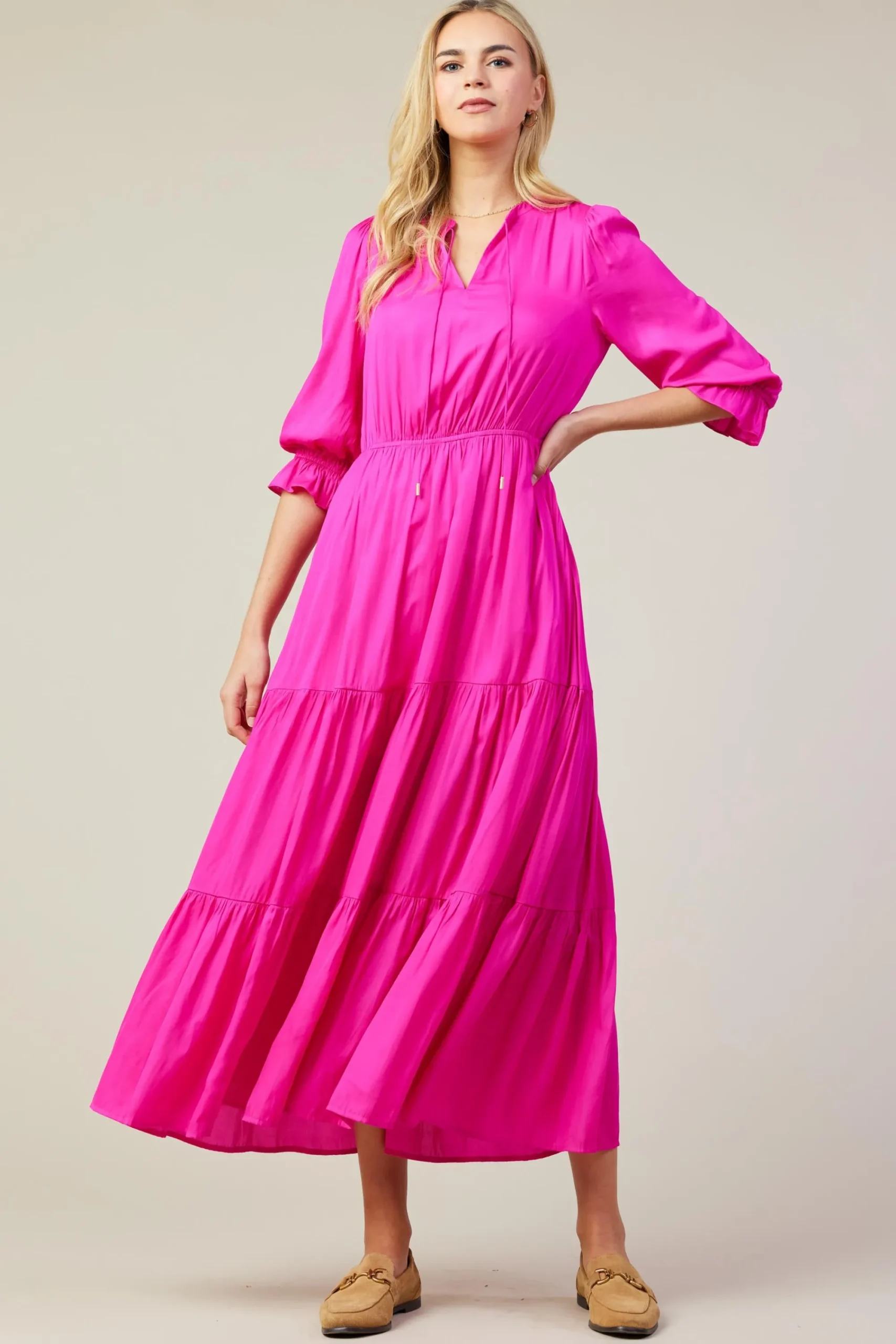 SKIES ARE BLUE Emery Ruffle Tiered Maxi Dress* Maxi Dresses