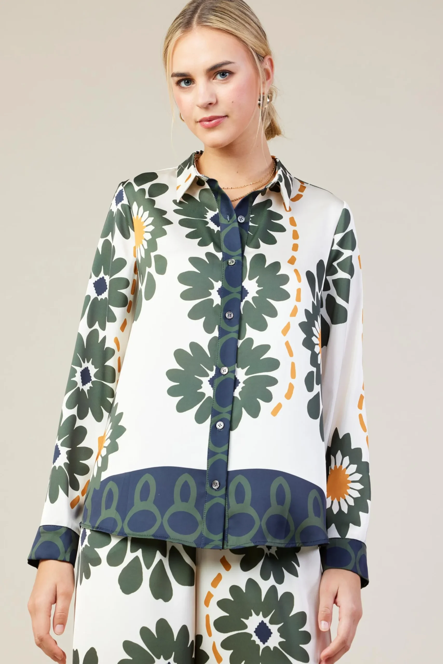 SKIES ARE BLUE Floral Print Longsleeve Blouse* Blouses|Long Sleeve Tops