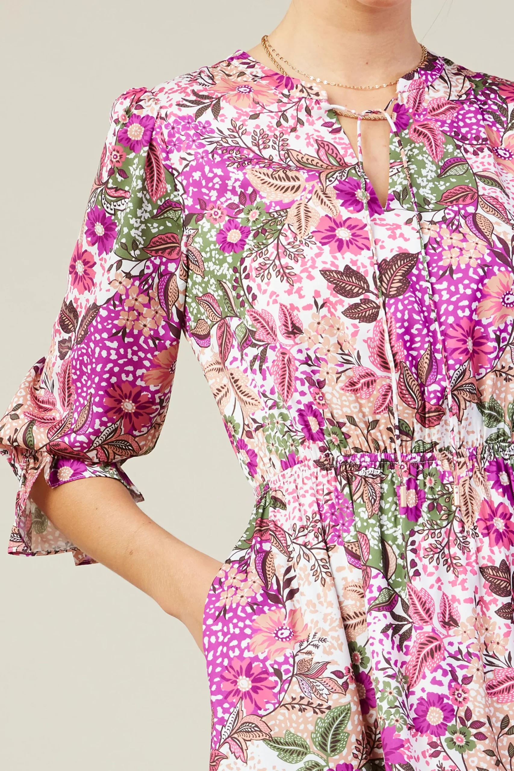 SKIES ARE BLUE Floral Print Ruffle Maxi Dress* Maxi Dresses