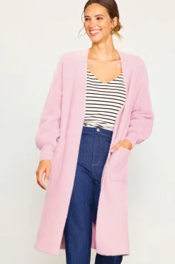 SKIES ARE BLUE Fuzzy Longsleeve Cardigan* Outerwear|Sweaters
