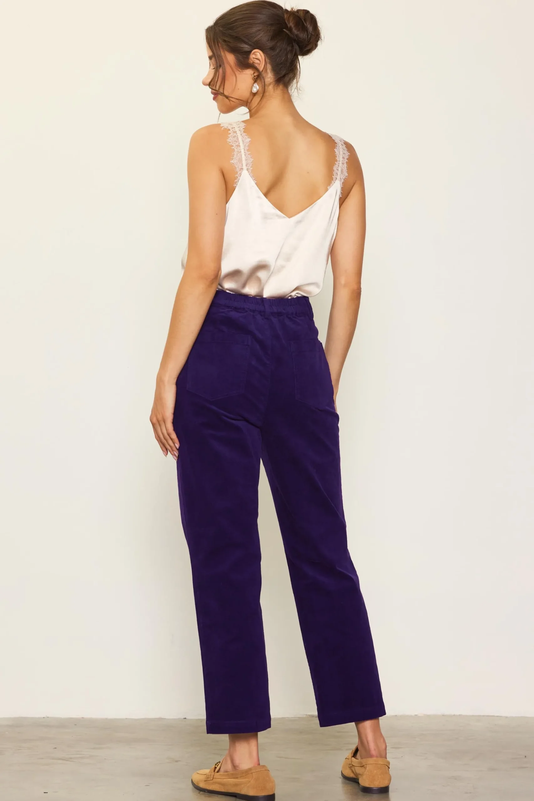 SKIES ARE BLUE High Waisted Corduroy Pants* Pants