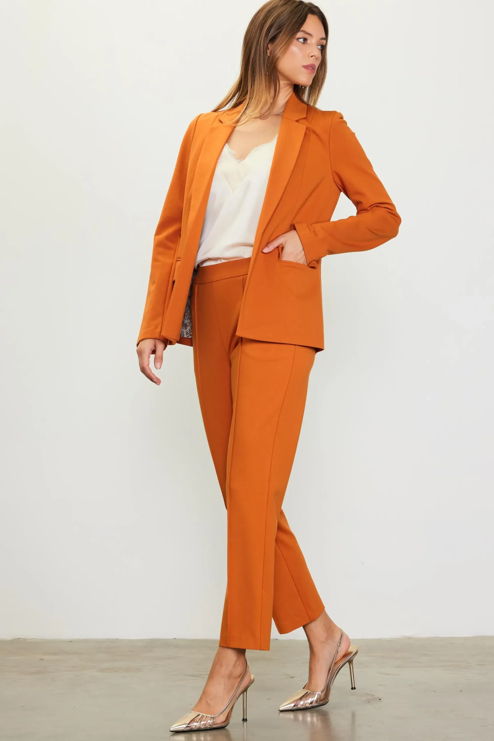 SKIES ARE BLUE Knit Tailored Blazer* Blazers