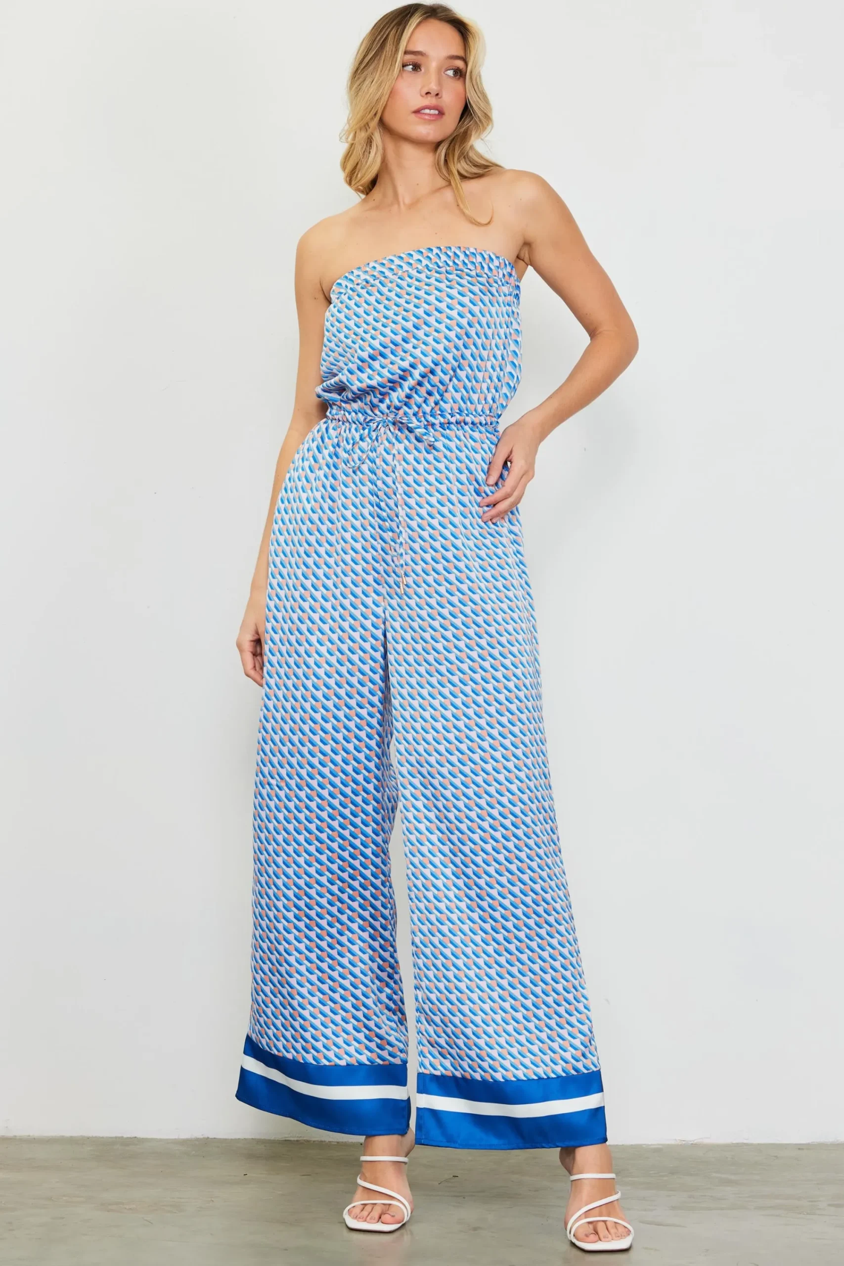 SKIES ARE BLUE Livia Bandana Print Jumpsuit* Jumpsuits