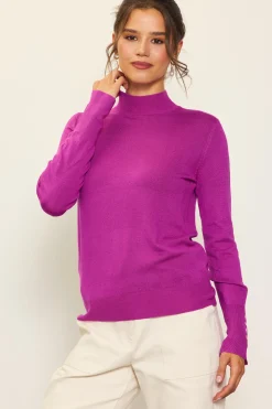 SKIES ARE BLUE Longsleeve Mock Neck Sweater* Long Sleeve Tops|Sweaters