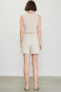 SKIES ARE BLUE Mélange Tailored Vest* Sleeveless Tops