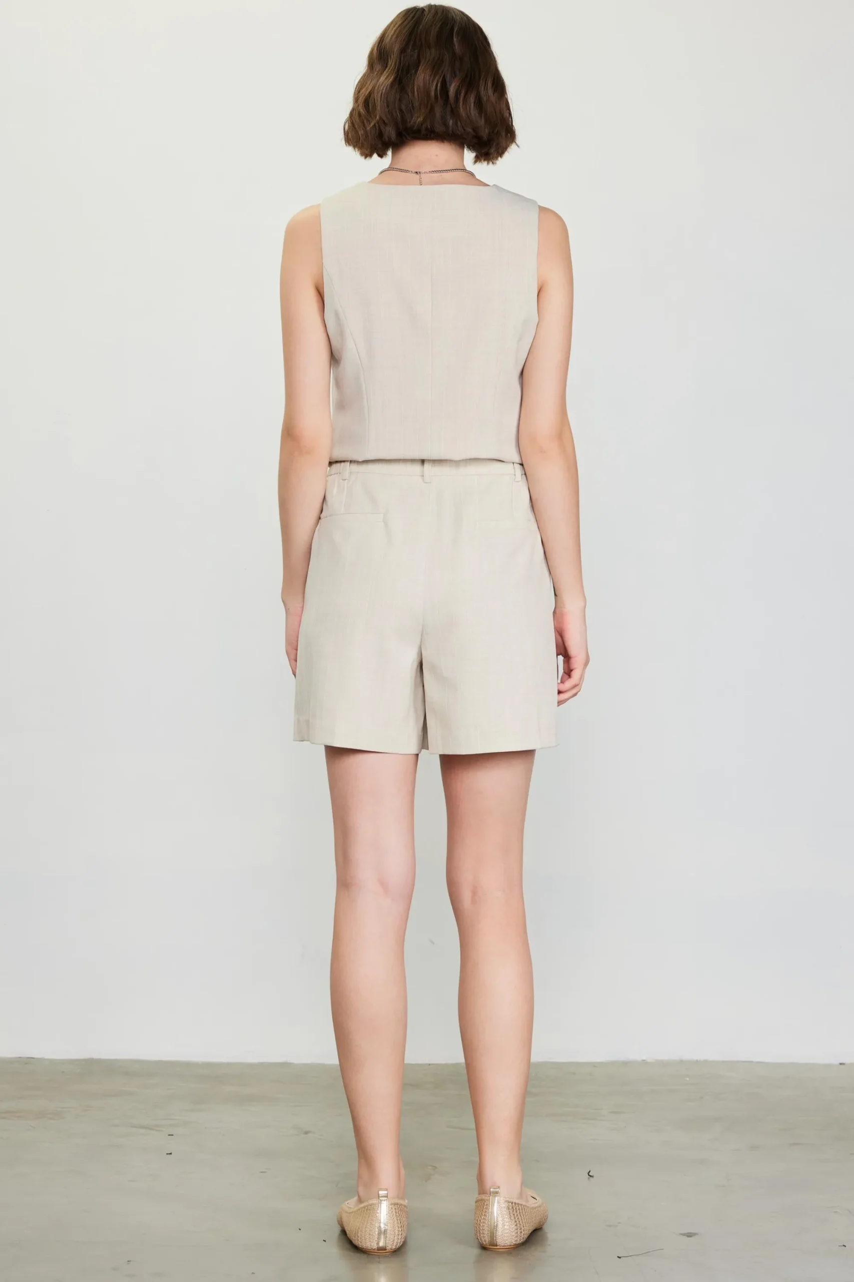 SKIES ARE BLUE Mélange Tailored Vest* Sleeveless Tops