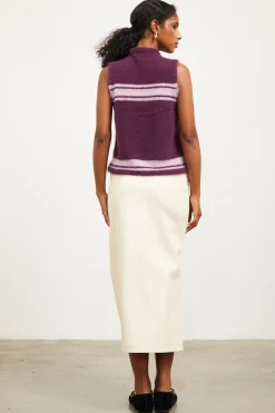 SKIES ARE BLUE Nora Mock Neck Sweater Vest* Sleeveless Tops|Sweaters