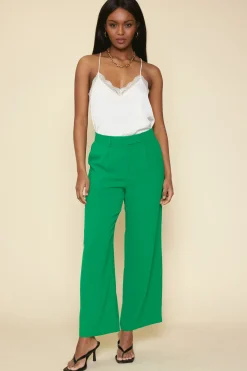 SKIES ARE BLUE Pintuck Wide Leg Trousers* Pants