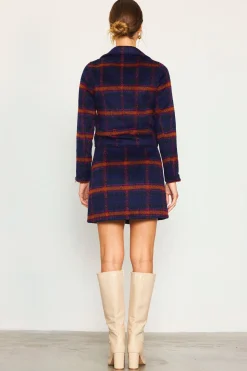 SKIES ARE BLUE Plaid Moto Jacket* Outerwear|Blazers