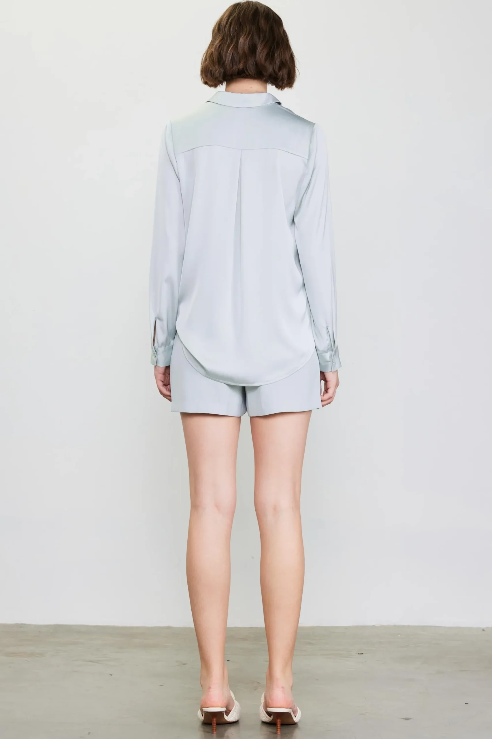 SKIES ARE BLUE Recycled Classic Button Down Top* Blouses|Long Sleeve Tops