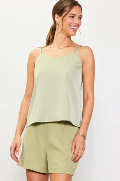 SKIES ARE BLUE Recycled Double Strap Cami* Sleeveless Tops