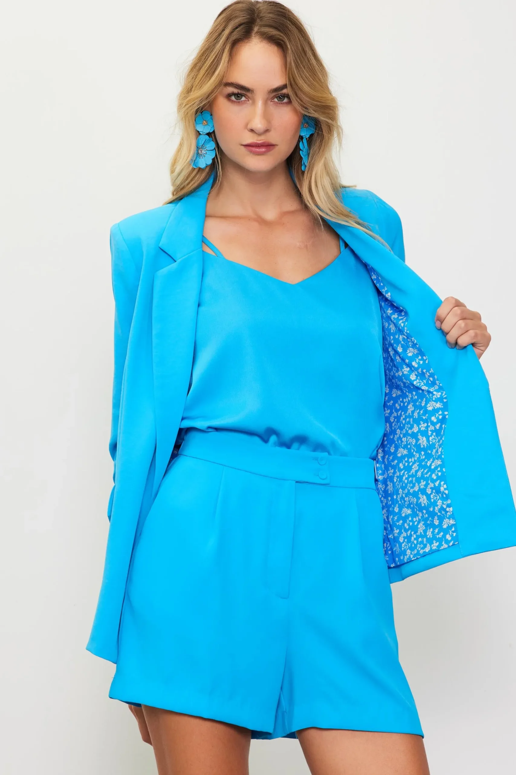SKIES ARE BLUE Recycled Shirred Sleeve Blazer* Blazers