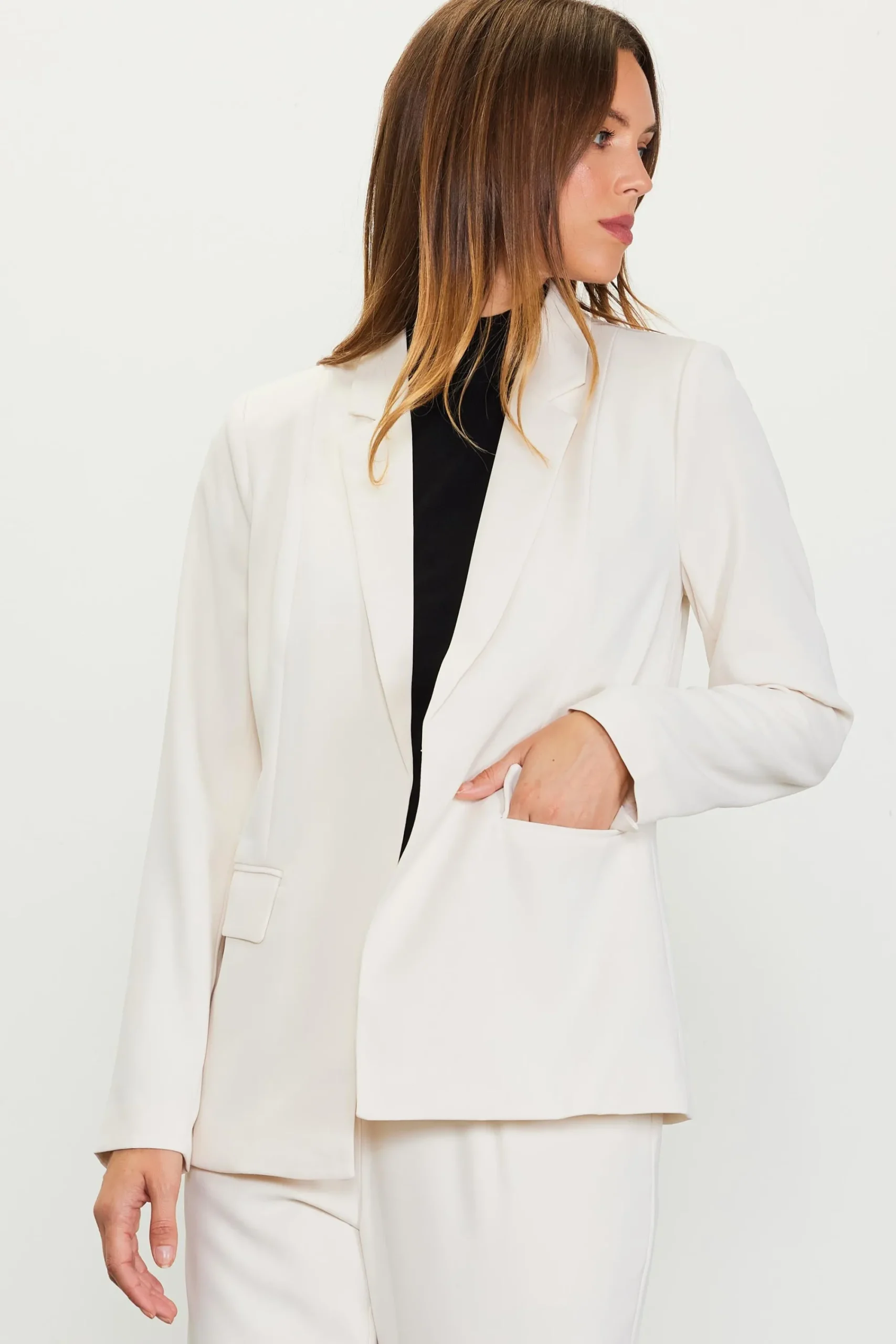 SKIES ARE BLUE Recycled Structured Blazer* Blazers