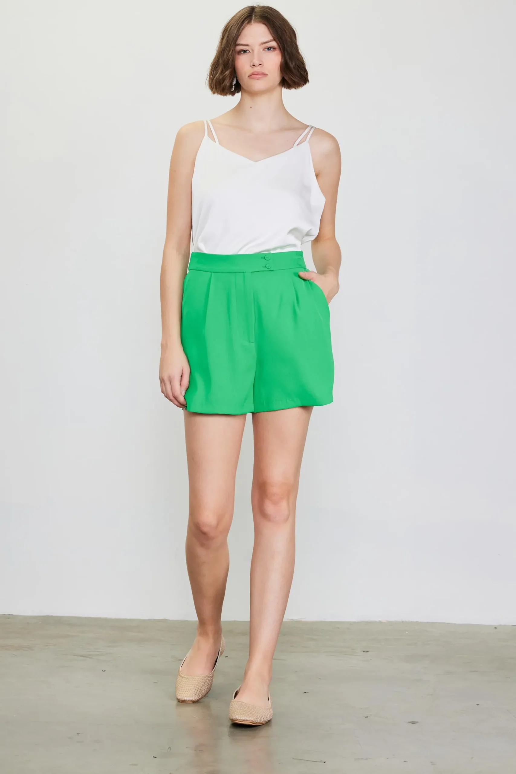 SKIES ARE BLUE Recycled Tailored Shorts* Shorts