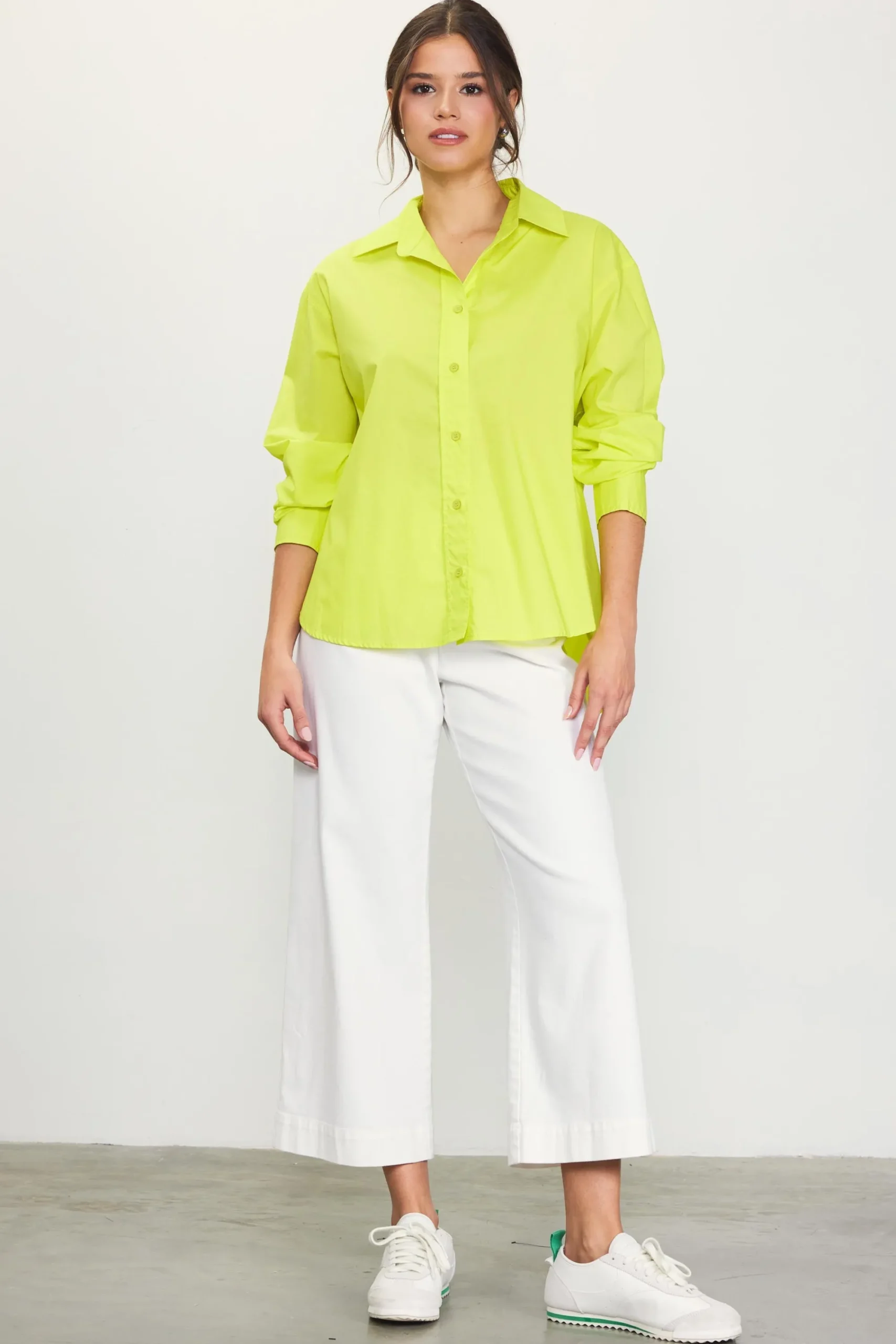 SKIES ARE BLUE Relaxed Fit Poplin Longsleeve Shirt* Long Sleeve Tops