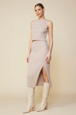 SKIES ARE BLUE Ribbed Knit Sleeveless Top* Sleeveless Tops
