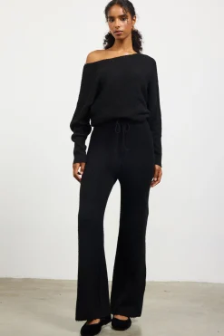 SKIES ARE BLUE Ribbed Knit Wide Leg Pants* Pants