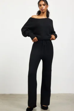 SKIES ARE BLUE Ribbed Knit Wide Leg Pants* Pants