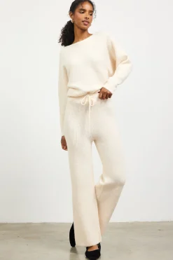 SKIES ARE BLUE Ribbed Knit Wide Leg Pants* Pants