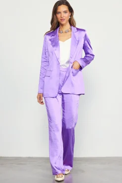 SKIES ARE BLUE Satin Straight Leg Pant* Pants