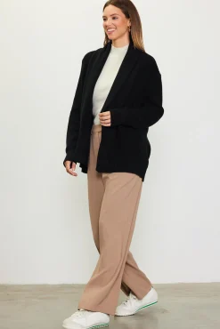 SKIES ARE BLUE Shawl Collar Sweater Cardigan* Long Sleeve Tops|Sweaters