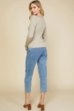 SKIES ARE BLUE Strappy Halter Ribbed Sweater* Sweaters