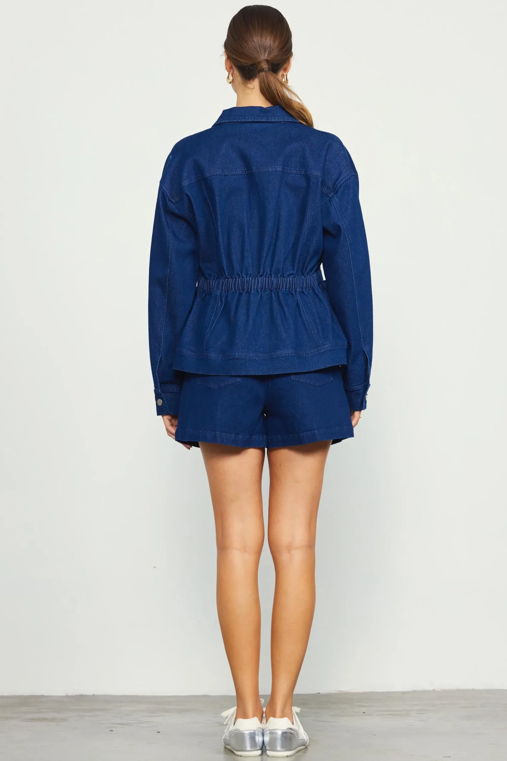 SKIES ARE BLUE Stretch Denim Trucker Jacket* Outerwear