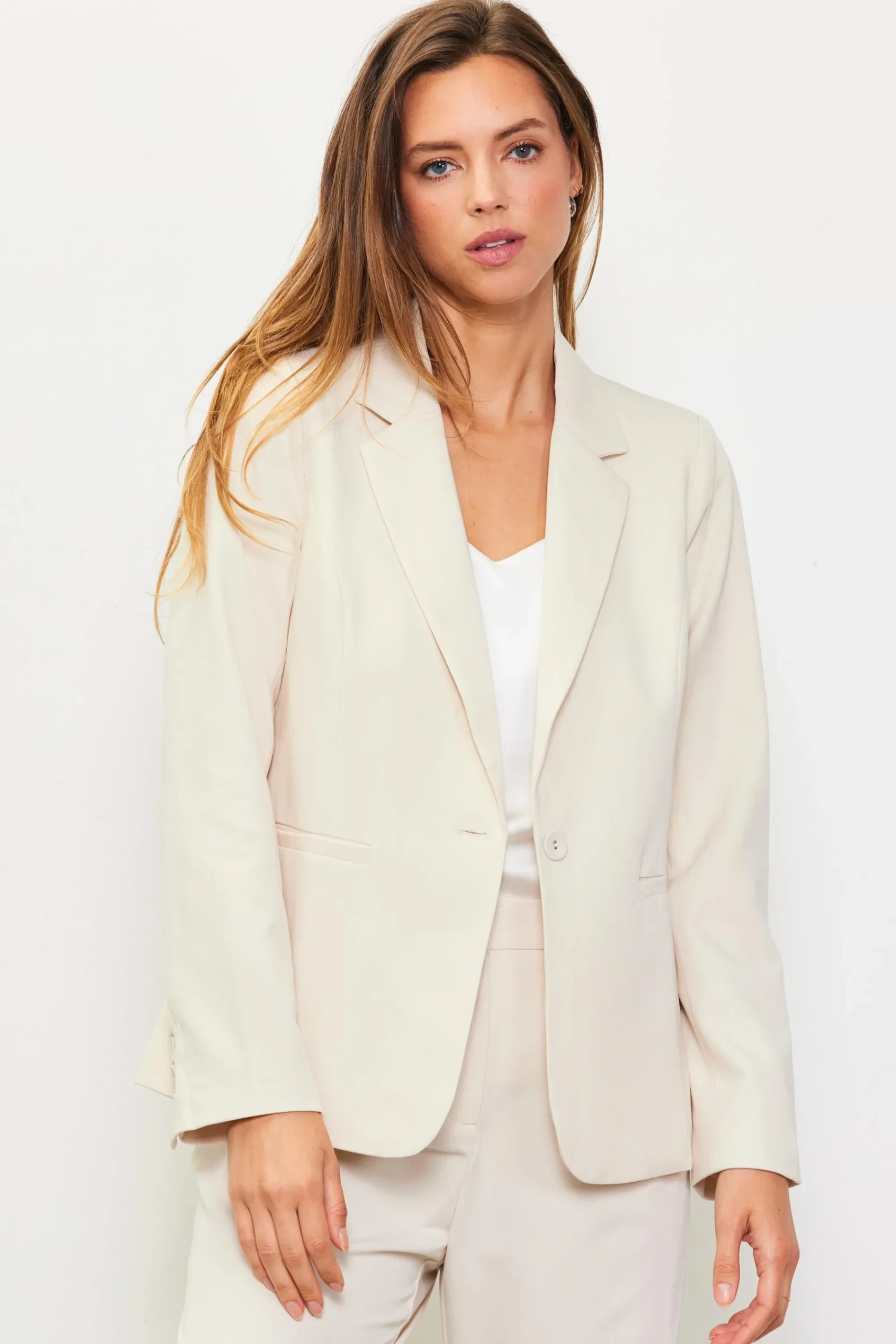 SKIES ARE BLUE Tailored Single Button Blazer* Blazers