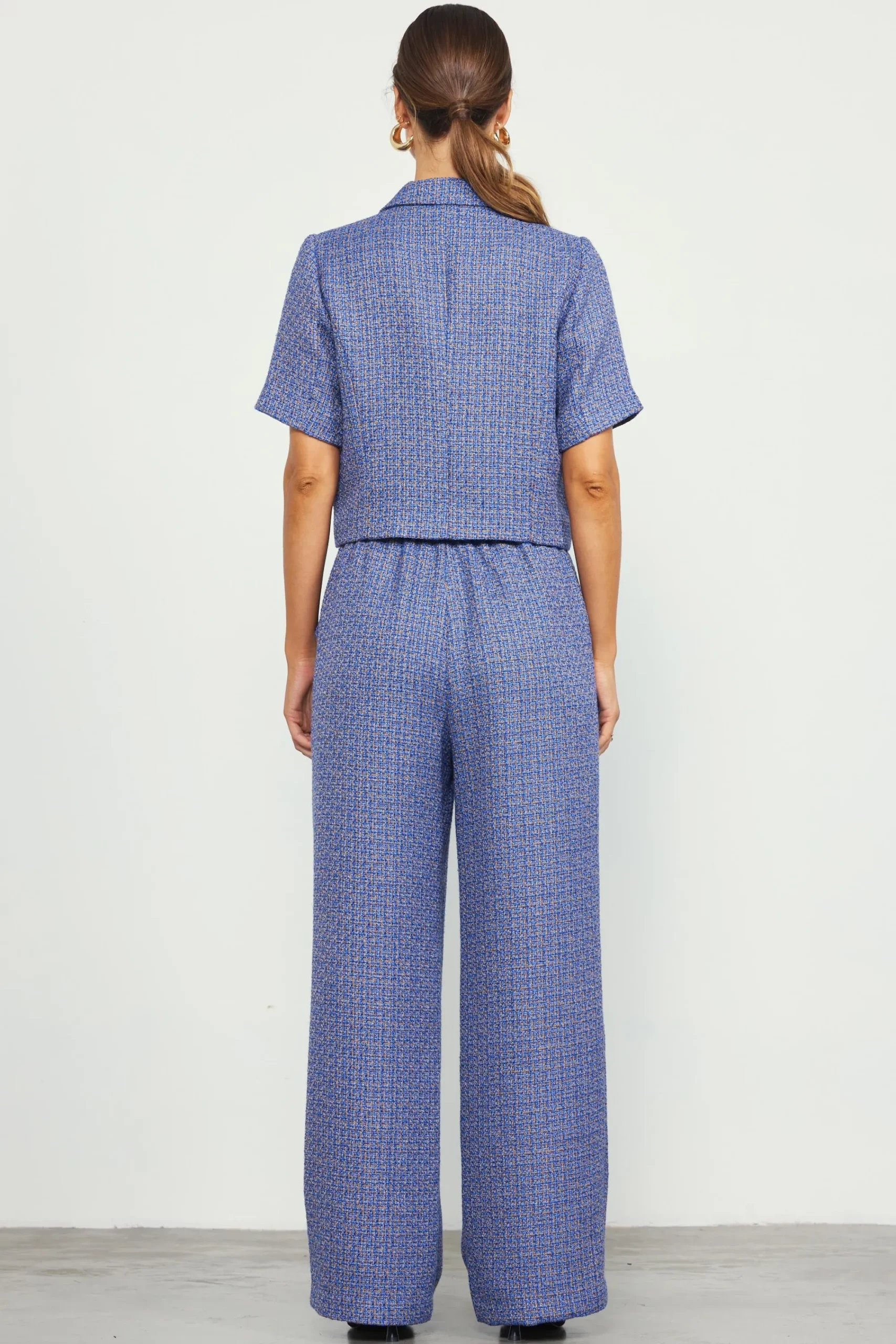 SKIES ARE BLUE Tailored Tweed Cropped Blazer* Blazers
