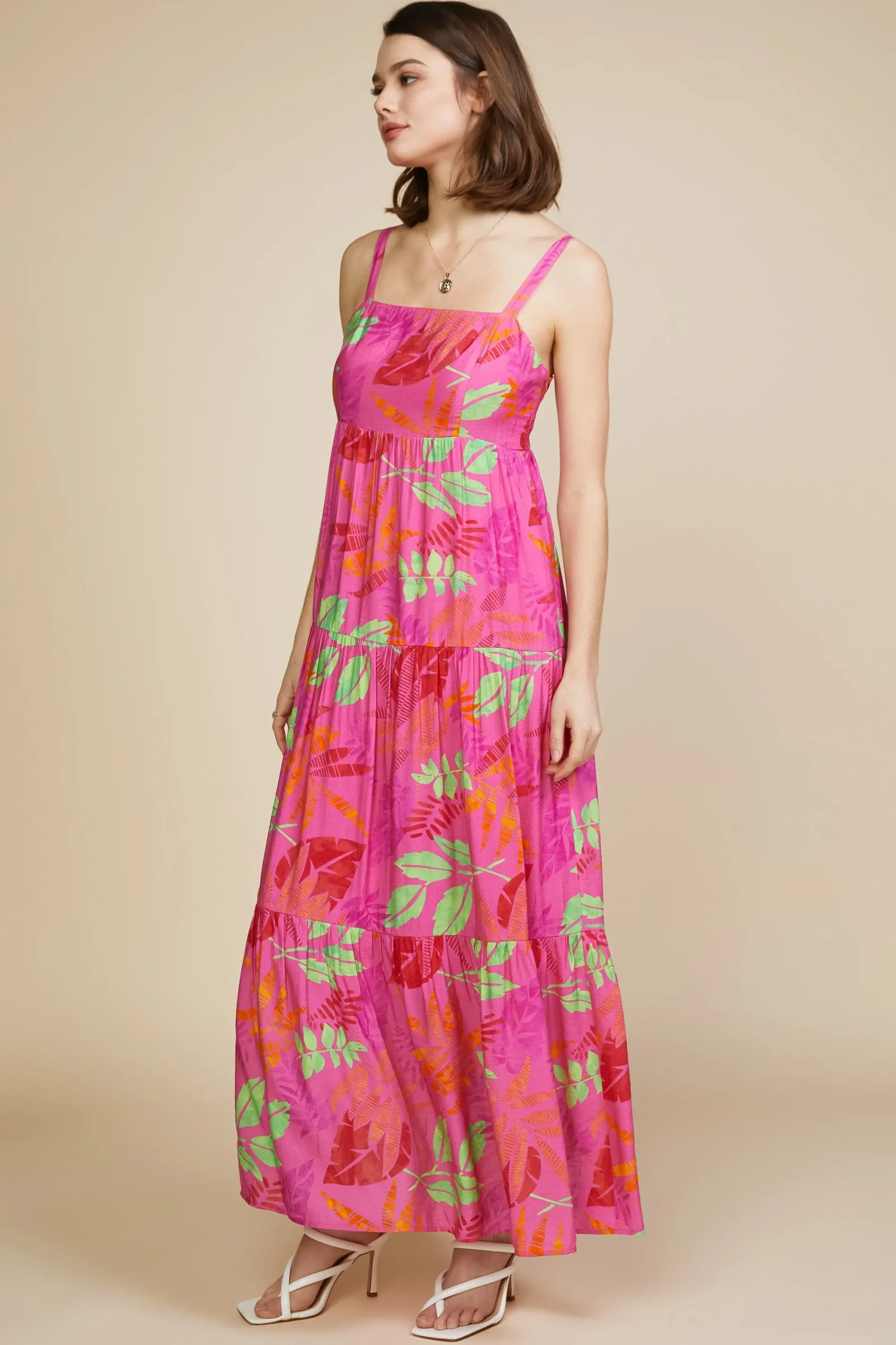 SKIES ARE BLUE Tropical Print Maxi Dress* Maxi Dresses