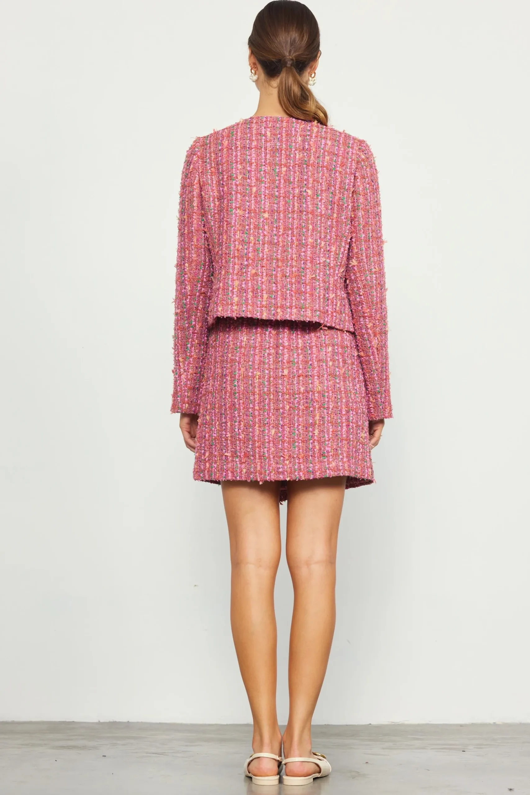 SKIES ARE BLUE Tweed Structured Jacket* Outerwear|Blazers