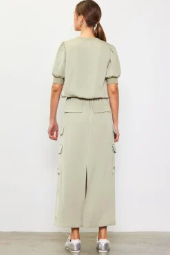 SKIES ARE BLUE Utility Cargo Pocket Midi Skirt* Skirts